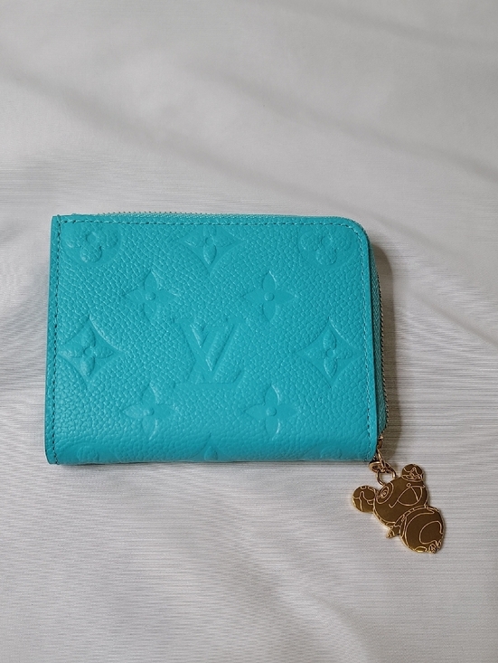 Louis Vuitton Handbags - Louis Vuitton X TM Turquoise Embossed Monogram Zip Wallet